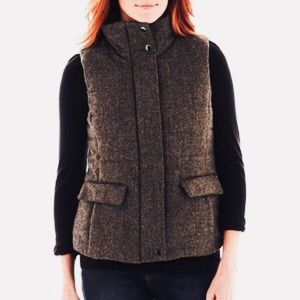 Liz Claiborne Tweed Puffer Vest